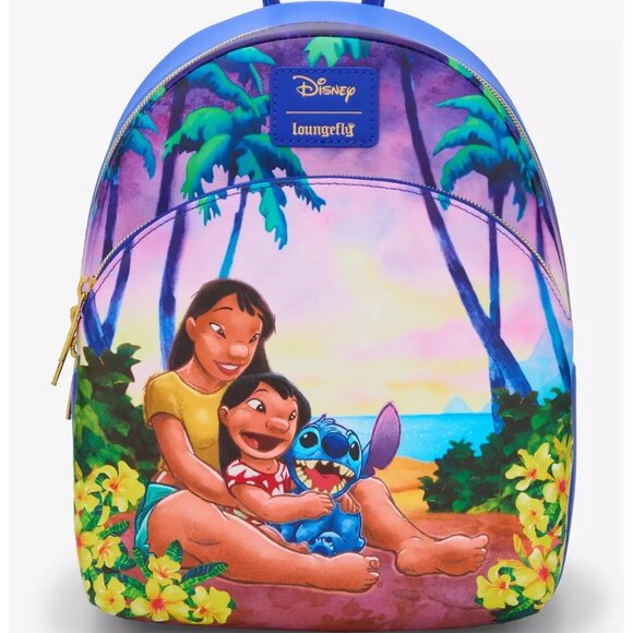 Loungefly Disney Lilo & Stitch Ohana Beach Mini Backpack NWT